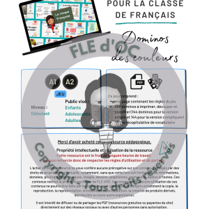 Jeu – Dominos des couleurs (A1-A2)