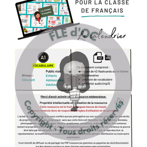 Flashcards – Le calendrier (A1)