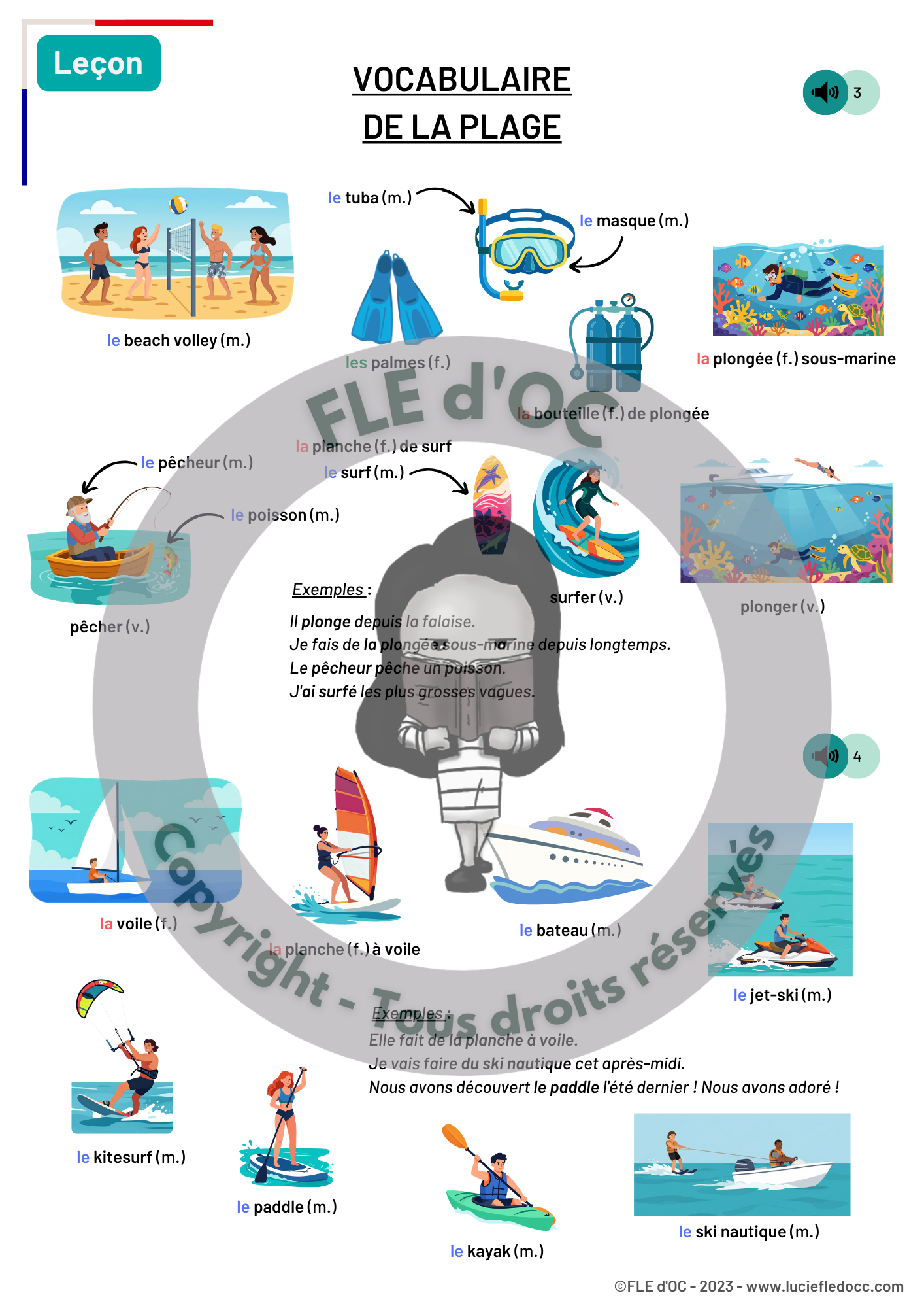 Leçon - L'été (Tous niveaux) – Image 4