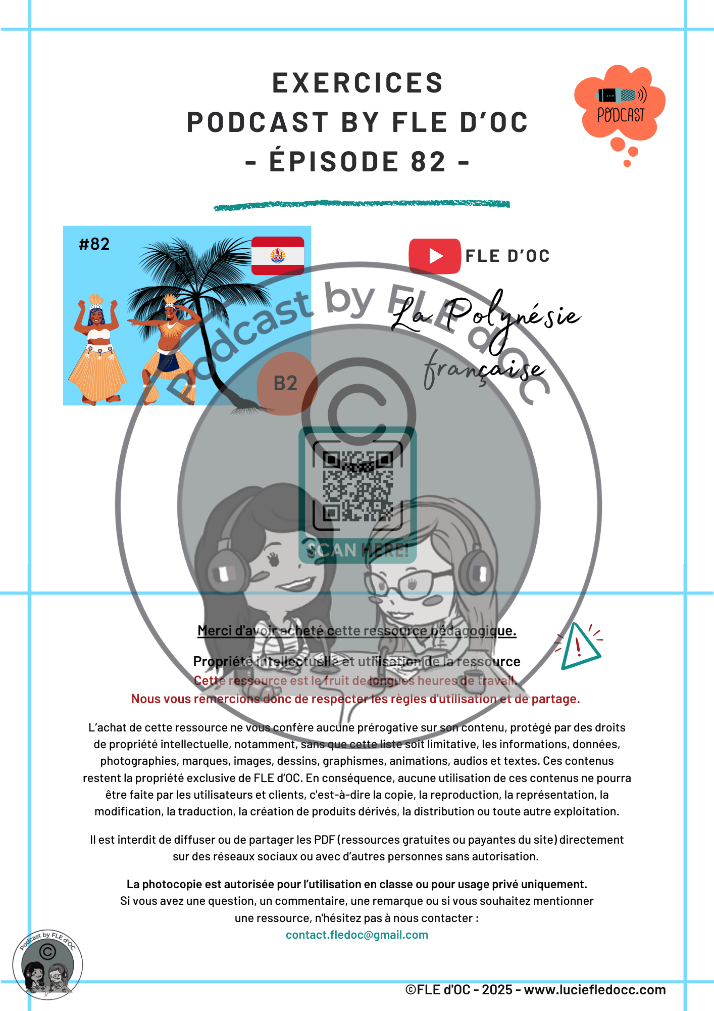 Exercices Podcast by FLE d'OC - La Polynésie française (#82) – Image 2