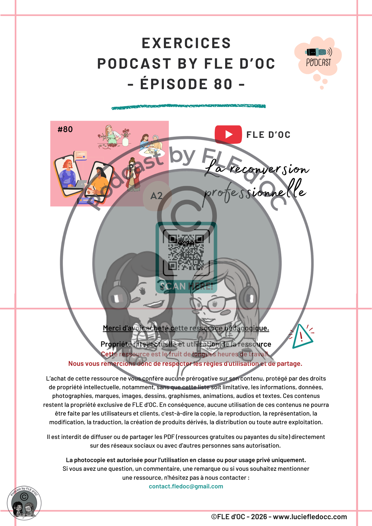 Exercices Podcast by FLE d'OC - La reconversion professionnelle (#80) – Image 2