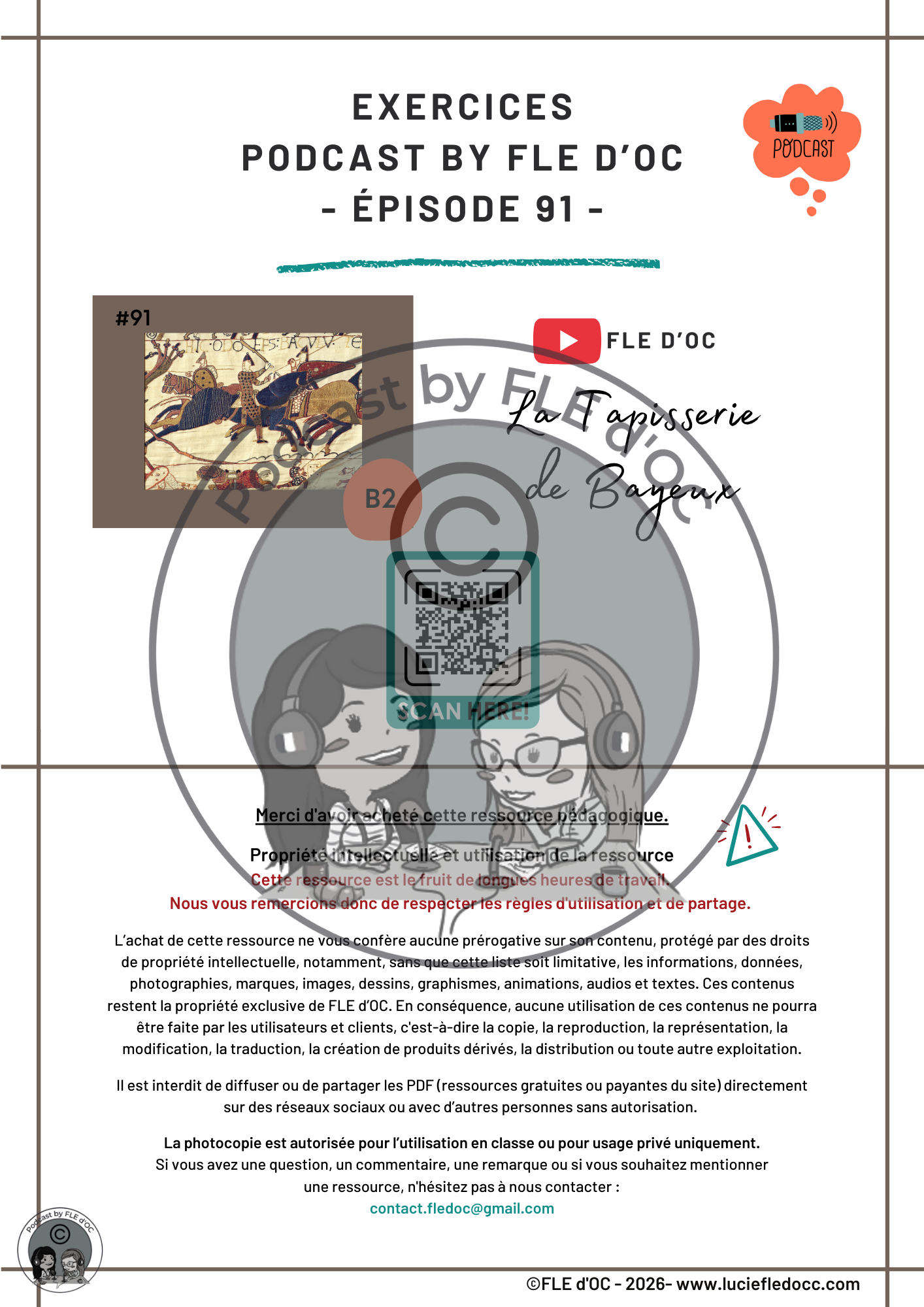 Exercices Podcast by FLE d'OC - La Tapisserie de Bayeux (#91) – Image 2