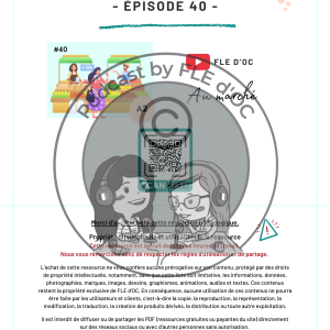 Exercices Podcast by FLE d&rsquo;OC – Au marché (#40)