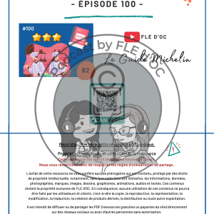 Exercices Podcast by FLE d’OC – Le Guide Michelin (#100)