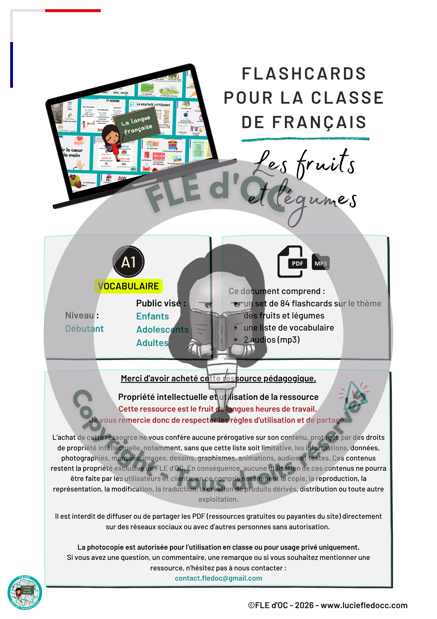 Flashcards - Les fruits et légumes (A1) – Image 2