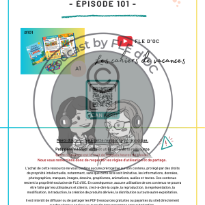 Exercices Podcast by FLE d’OC – Les cahiers de vacances (#101)