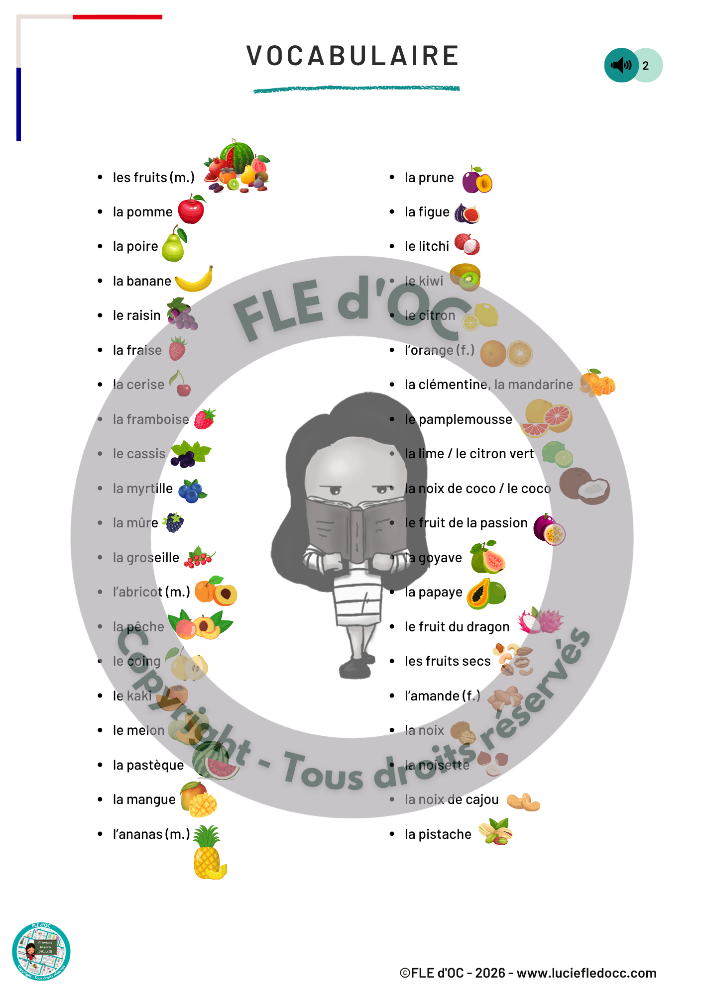 Flashcards - Les fruits et légumes (A1) – Image 8