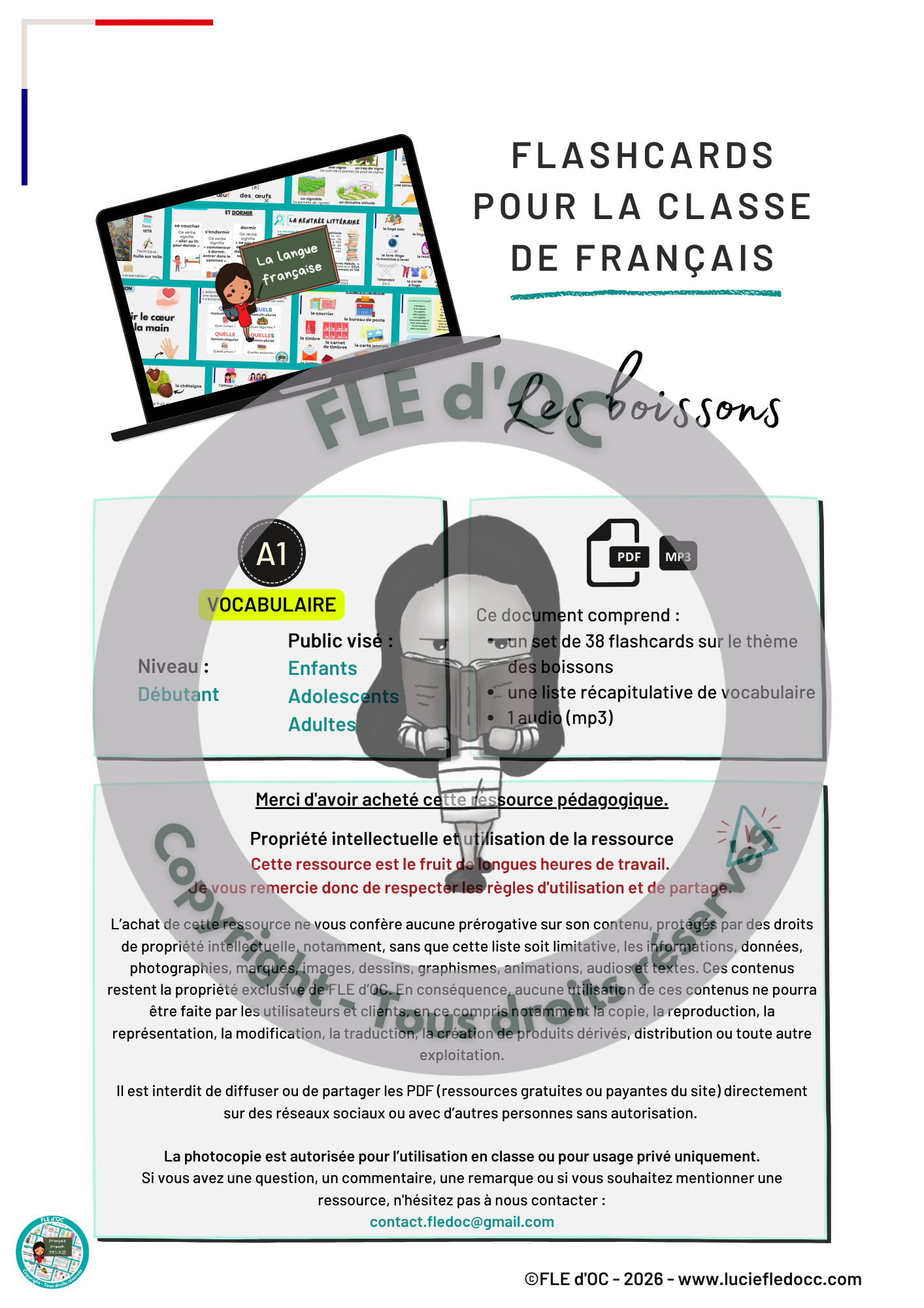 Flashcards - Les boissons (A1) – Image 2