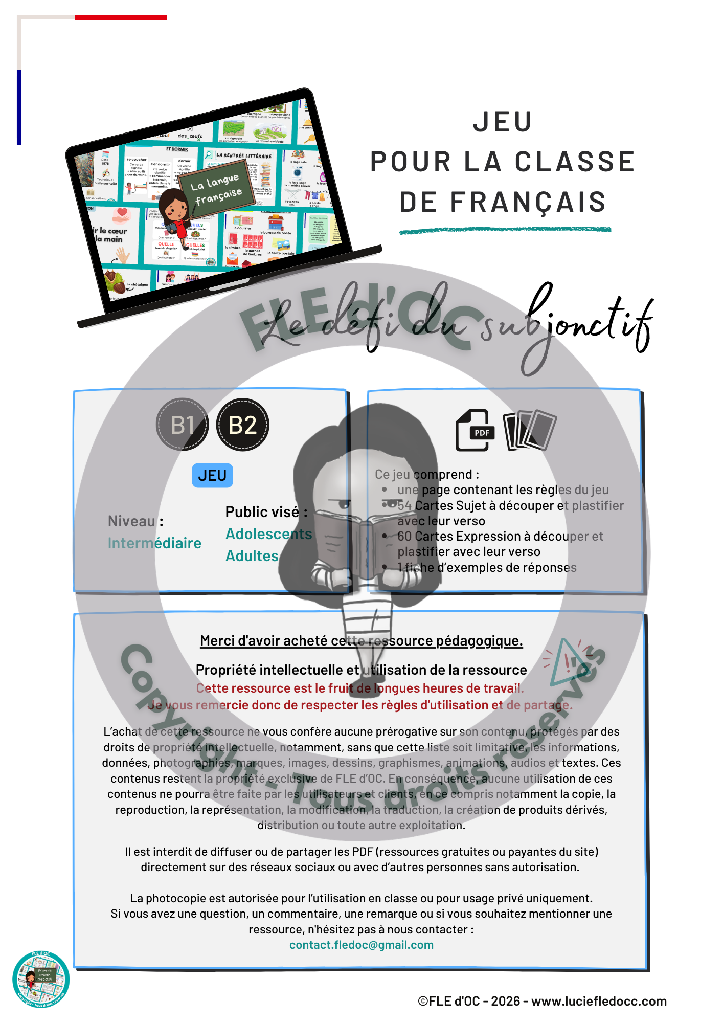 Jeu de cartes - Le défi du subjonctif (B1-B2) – Image 2